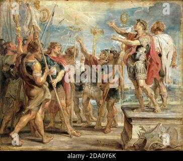 Peter Paul Rubens, fiammingo (Italia attiva, Anversa, e Inghilterra), 1577-1640 -- l'emblema di Cristo apparendo ai Cons Foto Stock