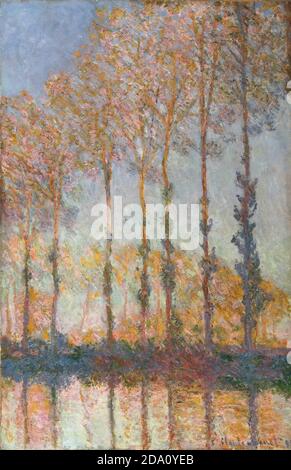 Claude Monet pittura, francese, 1840-1926 -- Poplars sulla riva del fiume Epte. Foto Stock