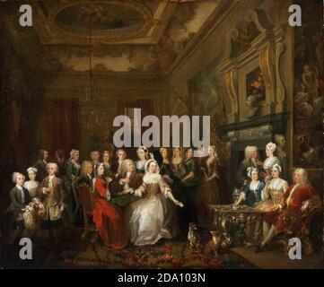 William Hogarth, inglese, 1697-1764 -- Assemblea a Wanstead House Foto Stock