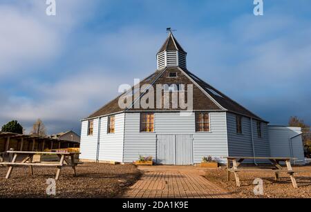 Old Agricultural asta Mart esagonale edificio, East Linton, East Lothian, Scozia, Regno Unito Foto Stock