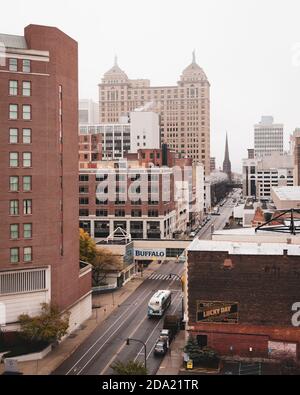 Vista panoramica del centro di Buffalo, New York Foto Stock