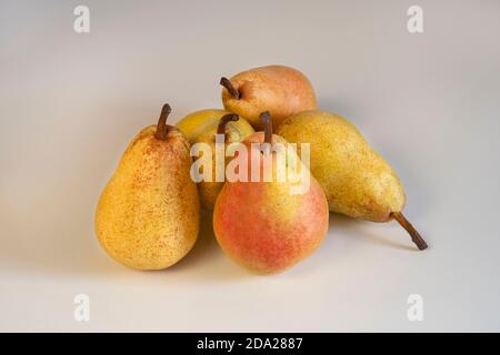 Piccolo gruppo di pere fresche Foto Stock