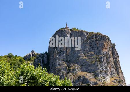 Castellane, Alpi, Francia - la Cappella sulla roccia Foto Stock