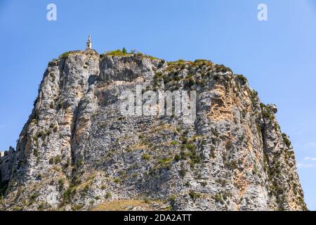 Castellane, Alpi, Francia - la Cappella sulla roccia Foto Stock