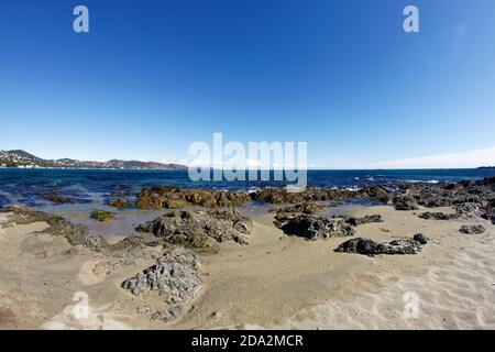 Spiaggia la Nartelle - Sainte Maxime - Costa Azzurra - Francia Foto Stock