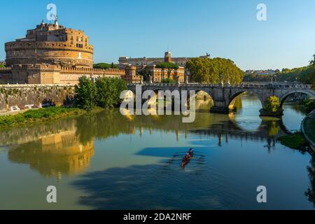 Castel Sant'Angelo, fortezza vaticana. Città del Vaticano, Roma, Lazio, Italia, Europa Foto Stock