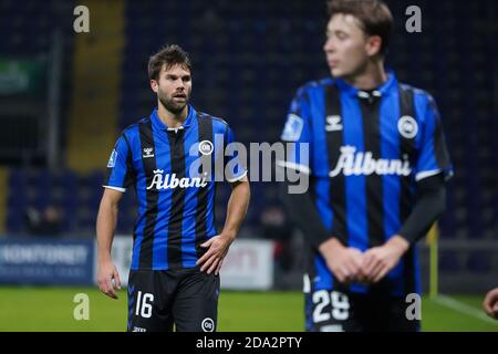 Brondby, Danimarca. 8 novembre 2020. Jorgen Skjelvik (16) di Odense Boldklub visto durante la partita 3F Superliga tra Broendby IF e Odense Boldklub al Brondby Stadium. (Foto: Gonzales Photo - Kent Rasmussen). Foto Stock