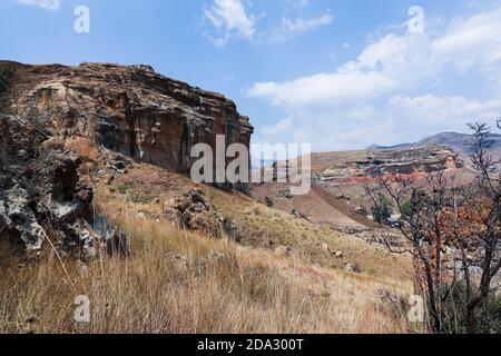 Una montagna di pietra arenaria nel Golden Gate National Park. Foto Stock