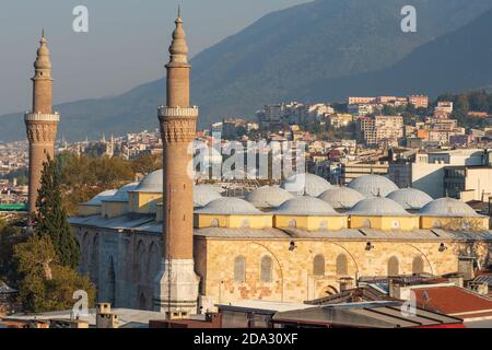 La Grande Moschea di Bursa o Ulu Cami a Bursa, Turchia. Foto Stock