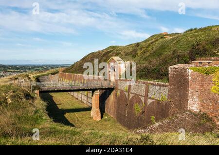 Bembridge Fort, Bembridge Down, Isle of Wight Foto Stock
