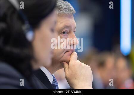 BRUXELLES, BELGIO - 14 maggio 2019: Presidente dell'Ucraina Petro Poroshenko. Partenariato orientale EAP. Riunione dei leader dell'UE presso la sede dell'UE. Foto Stock