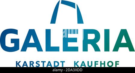 Logo aziendale del gruppo di grandi magazzini tedesco Galeria Karstadt Kaufhof con sede a Essen - Germania. Foto Stock