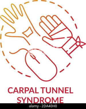 Icona del concetto di sindrome del tunnel carpale Illustrazione Vettoriale