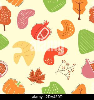 Autunno bounty astratto modello senza giunture Illustrazione Vettoriale