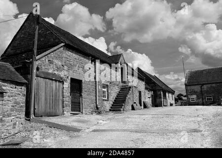 Città Cortile di testa nel villaggio Tissington, Derbyshire Foto Stock