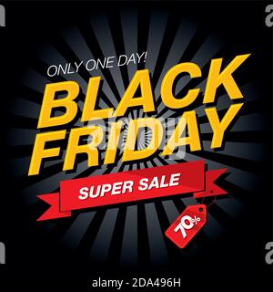 banner super sale black friday Illustrazione Vettoriale