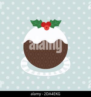 Poster decorativo di Natale Pudding Illustrazione Vettoriale