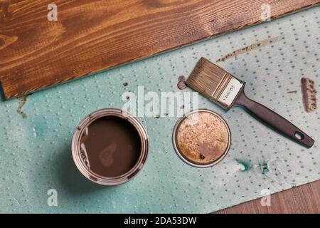 Tela legno asse legname Foto Stock