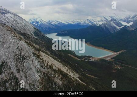 Spray Lakes è un serbatoio artificiale Foto Stock