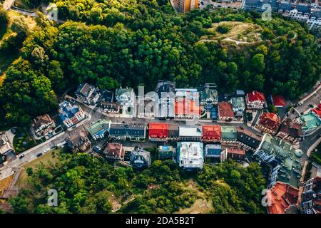 Vista panoramica aerea sulla discesa Andreevsky Foto Stock