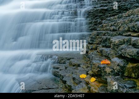 Riviere Beauport e le cascate di Parc Armand Grenier a Quebec City, Canada Foto Stock