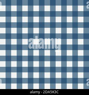 Illustrazione vettoriale con motivo senza giunture Blue Gingham check Illustrazione Vettoriale