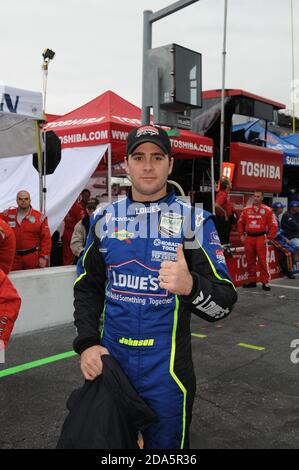 DAYTONA BEACH, FL - 26 GENNAIO 2008: Il driver Jimmie Johnson al Rolex 24 di Daytona al Daytona International Speedway 26 gennaio 2008 a Daytona Beach, Florida persone: Jimmie Johnson Credit: Storms Media Group/Alamy Live News Foto Stock