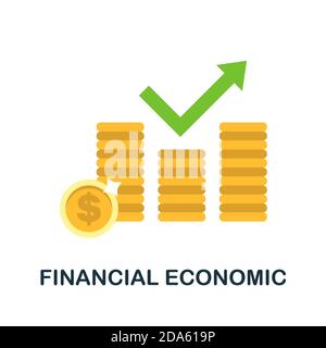 Icona economica finanziaria. Elemento semplice dalla raccolta economica. Creative Financial Economic icona per web design, modelli, infografiche e altro ancora Illustrazione Vettoriale