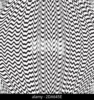 illustrazione sfondo vettoriale astratto con linee d'onda bianche e nere Illustrazione Vettoriale