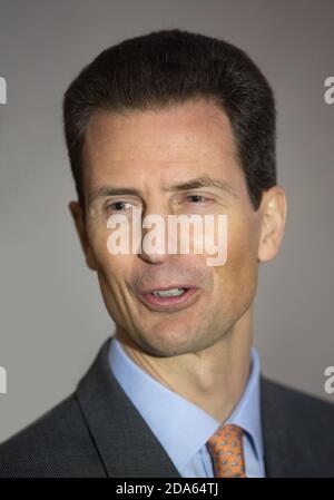 DAVOS, SVIZZERA - 17 gennaio 2017: Alois, Principe ereditario del Liechtenstein al World Economic Forum Annual Meeting 2017 a Davos, Svizzera Foto Stock