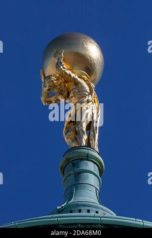 Geografia / viaggio, Germania, Brandeburgo, Potsdam, atlante Vergoldeter presso il vecchio municipio sulla vecchia Marke, diritti aggiuntivi-clearance-Info-non-disponibile Foto Stock