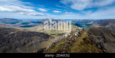 La maestosa catena montuosa Glencoe della Scozia Foto Stock