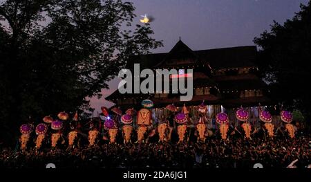 Thrissur pooram festival Foto Stock