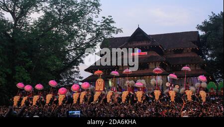 Thrissur pooram festival Foto Stock