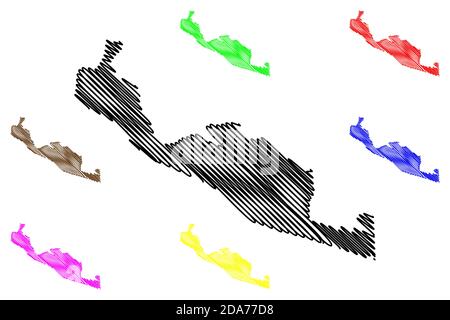 Città di Monrovia (Repubblica di Liberia, Contea di Montserrado) mappa illustrazione vettoriale, abbozzare la città di Monrovia mappa Illustrazione Vettoriale