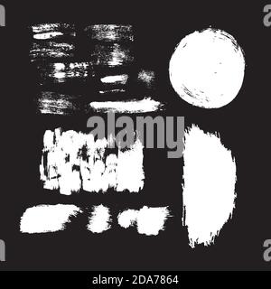 Pennellate macchie, pennellate, spruzzi e macchie Illustrazione Vettoriale
