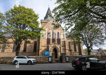 Al di fuori della cattedrale Dornoch 13 ° secolo, Sutherland, Scozia. Foto Stock