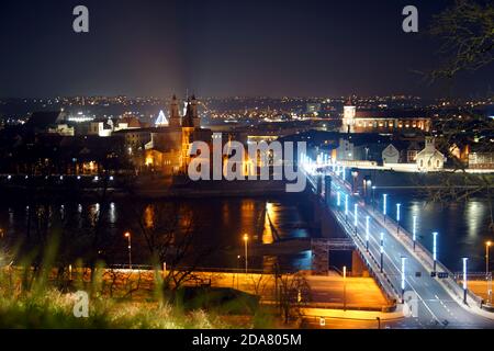 Panorama della Città Vecchia di Kaunas, Lituania Foto Stock