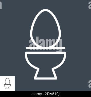 Icona linea WC Illustrazione Vettoriale
