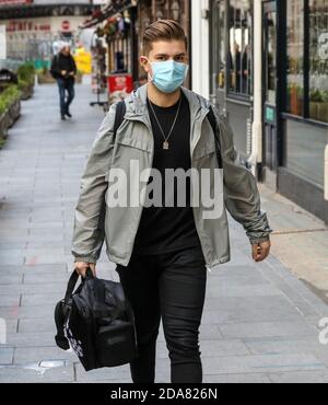 Sonny Jay visto partire da Global radio Studios a Londra. Foto Stock