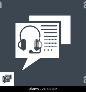 Icona Online Consulting Vector Glyph Illustrazione Vettoriale