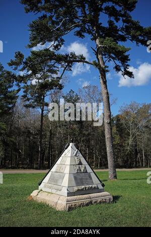 Monumento sul campo di battaglia di Chickamauga, Georgia, Stati Uniti Foto Stock