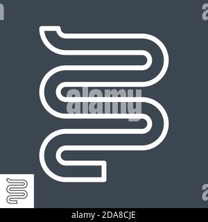 Icona linea asciugamani riscaldati Illustrazione Vettoriale