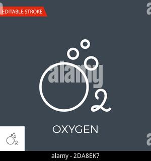 Icona vettore di ossigeno Illustrazione Vettoriale
