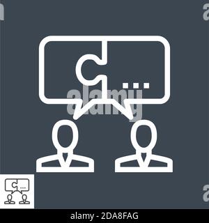 Icona Solution Thin Line Vector Illustrazione Vettoriale