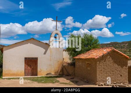 Piccolo villaggio di Candelaria, departimento Sucre, Bolivia, America Latina Foto Stock