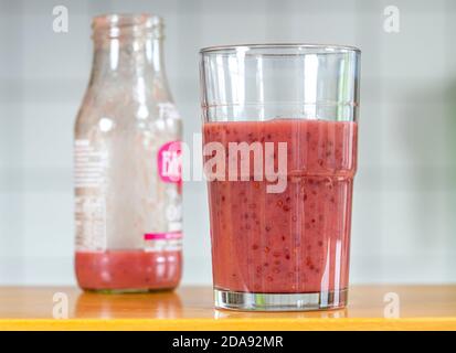 Frullati, succhi purea di frutta varia, Foto Stock