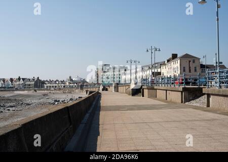 La passeggiata a Porthcawl, Galles, Regno Unito, località costiera della costa gallese, città balneare britannica Foto Stock