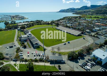 Trafalgar Park, Nelson, Nuova Zelanda Foto Stock