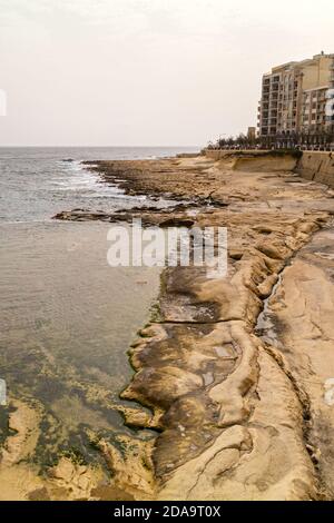 Vista da Sliema Foto Stock